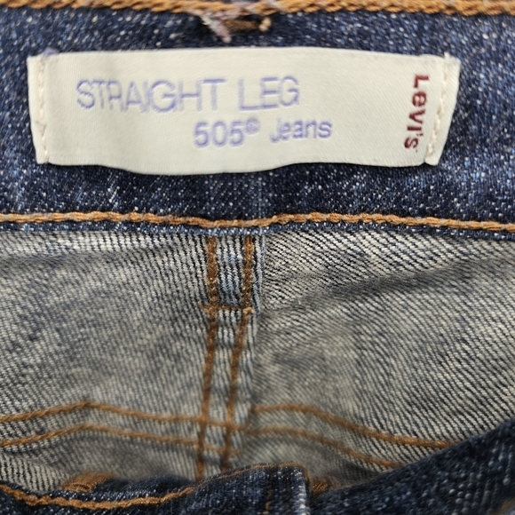 Levi's® 505™ Straight mid rise non distressed medium wash women's Jeans size 8 - Picture 5 of 7